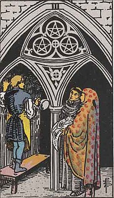 펜타클 3 (THREE OF PENTACLES) 타로 카드