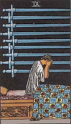 소드 9 (NINE OF SWORDS) 타로 카드