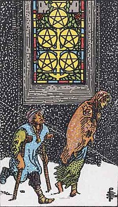 펜타클 5 (FIVE OF PENTACLES) 타로 카드