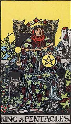 펜타클 킹 (KING OF PENTACLES) 타로 카드