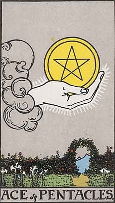펜타클 에이스 (ACE OF PENTACLES) 타로 카드
