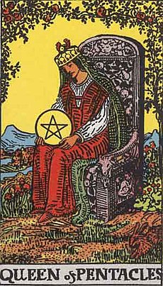펜타클 퀸 (QUEEN OF PENTACLES) 타로 카드