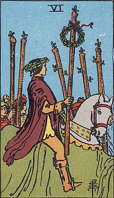 완드 6 (SIX OF WANDS) 타로 카드