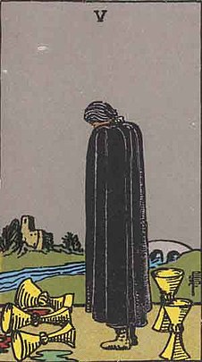 컵 5 (FIVE OF CUPS) 타로 카드