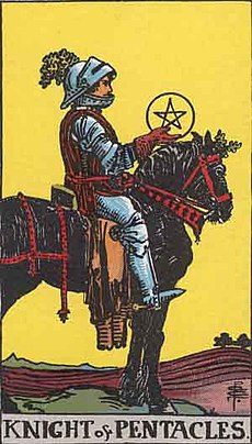 펜타클 나이트 (KNIGHT OF PENTACLES) 타로 카드
