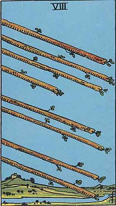 완드 8 (EIGHT OF WANDS) 타로 카드