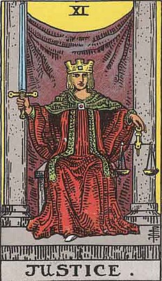 정의 (JUSTICE) 타로 카드