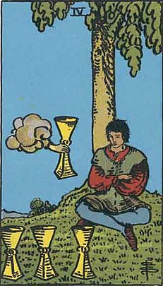 컵 4 (FOUR OF CUPS) 타로 카드