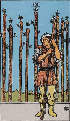 완드 9 (NINE OF WANDS) 타로 카드