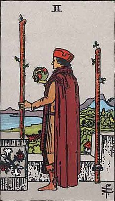 완드 2 (TWO OF WANDS) 타로 카드